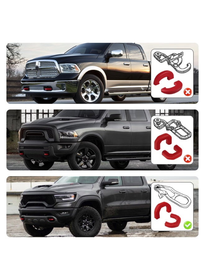 KISSUN Custom Front Tow Hooks Covers Hitch Cover Blue Compatible with Dodge RAM 1500 2019-2024 - Image 3